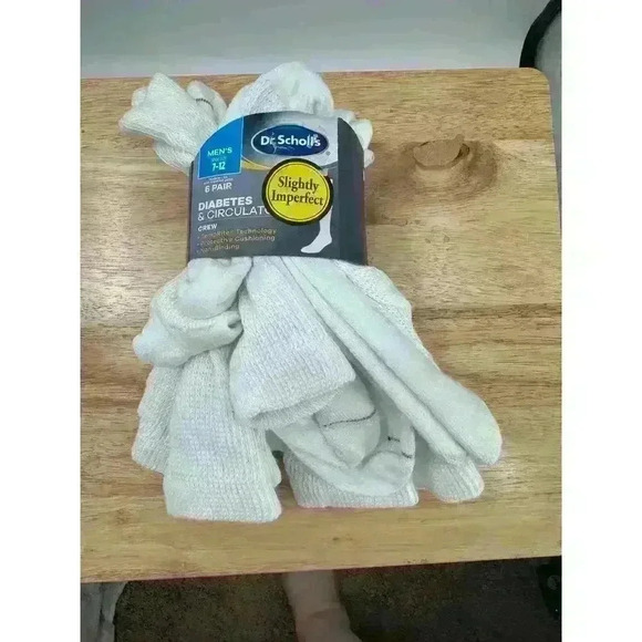 Dr. Scholl's Diabetes & Circulatory Crew Socks - 6 Pairs Men's Sz 7-12 - Picture 4 of 4